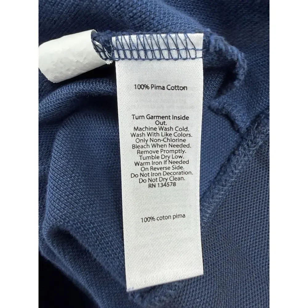 Vineyard Vines 1/4 Zip Pullover XL Blue Pima Cotton Logo Sweater Men’s